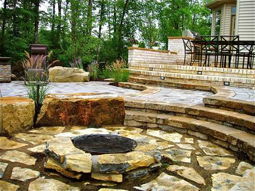 highland heights patio and firepit